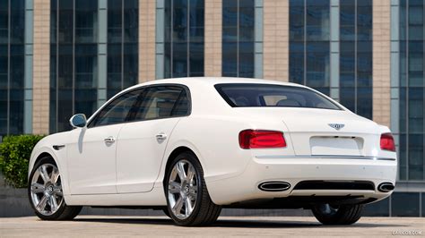 Bentley Flying Spur Glacier White Rear Hd Wallpaper