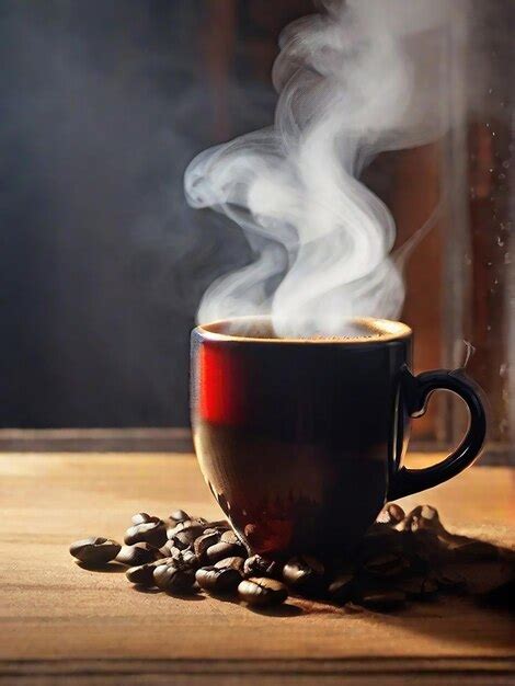 Premium Photo Hot Steam Rising From Coffee In A Mug Generated By AI