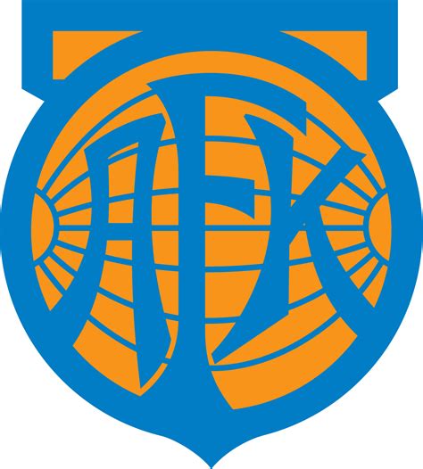 Blue And Orange Football Logo