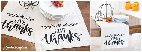 DIY Thanksgiving Table Runner Screen Printing With Vinyl Pigskins