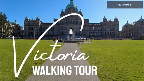 Day Walk 4K 60FPS Walking Tour Downtown Victoria British Columbia