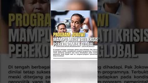 Program Jokowi Mampu Lewati Krisis Ekonomi Global YouTube