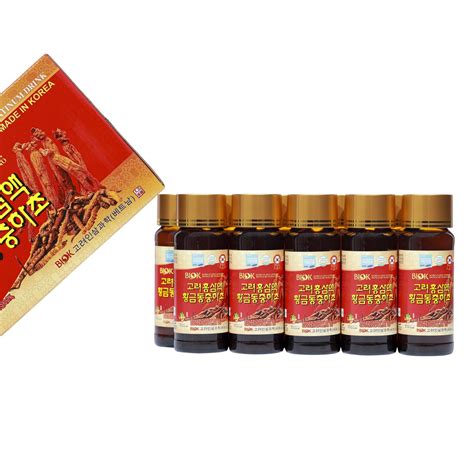 Hộp10 Chai Nước Hồng Sâm Korean Red Ginseng Dongchunghacho 100ml Biok