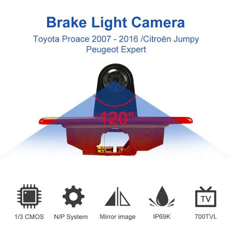 Dual Camera Rear View Camera Ir Night Vision Brake Light Camera For