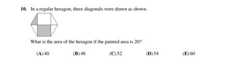 Solved 10. In a regular hexagon, three diagonals were drawn | Chegg.com