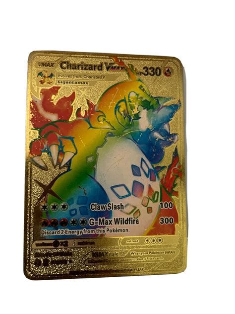 Charizard Vmax Gold Metal Card Images And Photos Finder