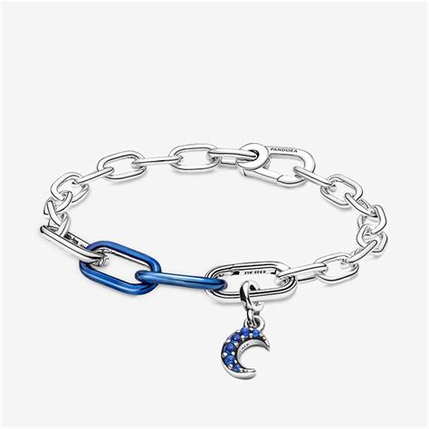 Set Bracciale Luna Link Blu Pandora Me Argento Sterling