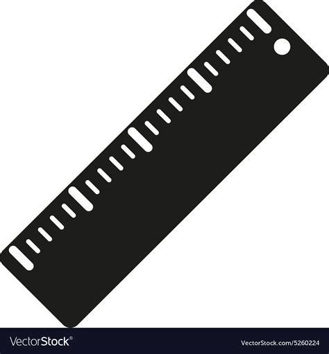 The Ruler Icon Ruler Symbol Flat Royalty Free Vector Image