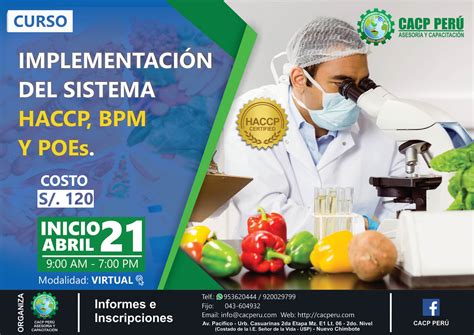 Cacp Per Curso Implementaci N De Buenas Pr Cticas De Manufactura Y