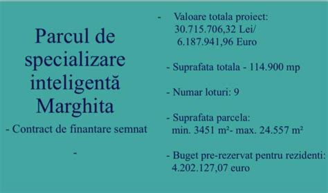 S A Semnat Contractul Pentru Parcul Industrial Marghita Durata De