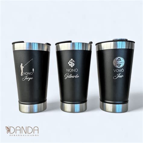 Copo T Rmico Tampa E Abridor A O Inox Personalizado Ml Danda