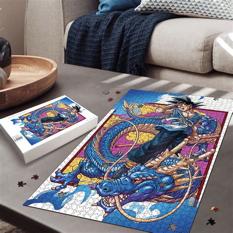 Dragon Ball Son Goku Kakarot Blue Shenron Cool Portrait Puzzle