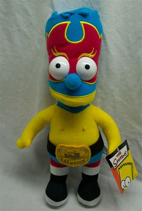 Simpsons Bart Simpson Springfield Champion Wrestler 15 Plush Stuffed Toy New Tv And Movie