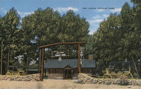 Red Lodge Tourist Park Montana Postcard