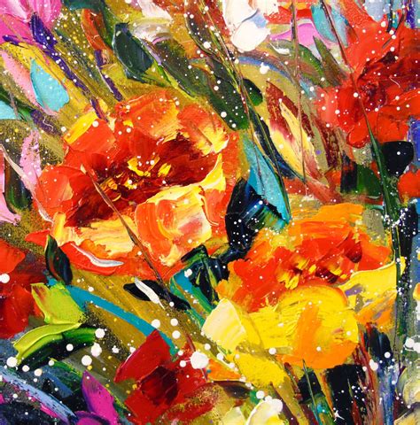 Bouquet Of Flowers For Happiness Paintings By Olha Darchuk Artist