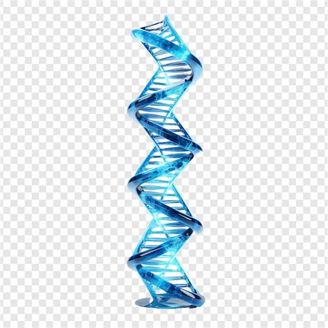 Free Psd D Blue Dna Helix Sequence Element Isolated On Transparent