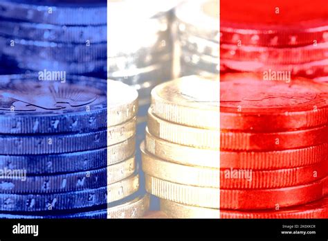 Flag of France and Euro coins Stock Photo - Alamy