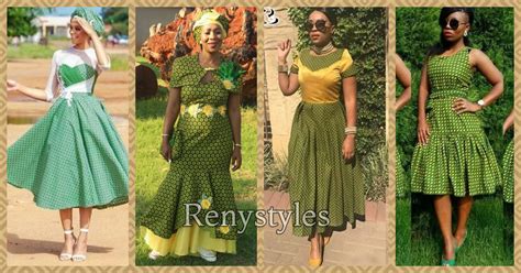 Top Green Shweshwe Dresses Reny Styles