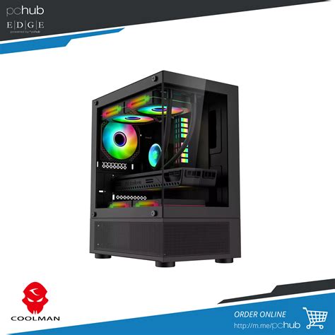 PChub Coolman Reyna TG Black MATX Lazada PH