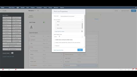 How To Create New Fields And Update Existing Fields In Zoho Crm Youtube