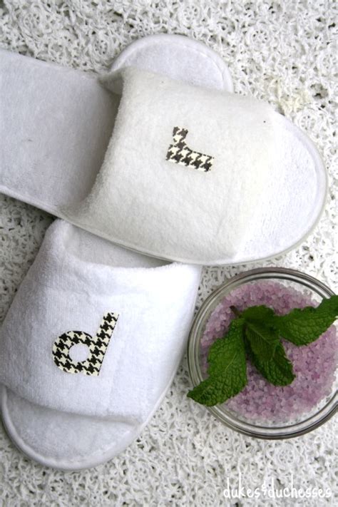 DIY Monogrammed Slippers - Dukes and Duchesses