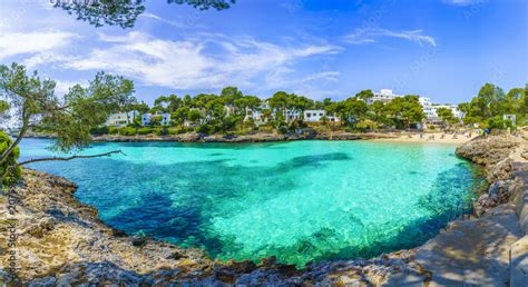 Cala Dor Beach At Cala Dor City Palma Mallorca Island Spain Stock