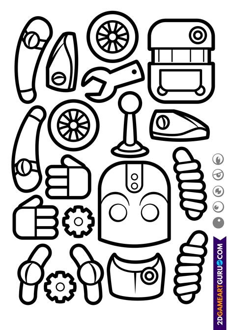 Printable Robot Cut Out Template - Printable Word Searches