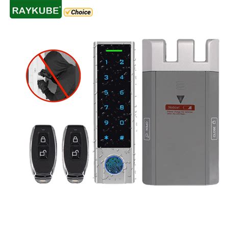 Raykube Electronic Fingerprint Smart Door Lock Kit Anti Theft Invisible Digital Lock With Remote