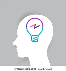 Human Head Thinking New Idea Creative Stock Vector Royalty Free