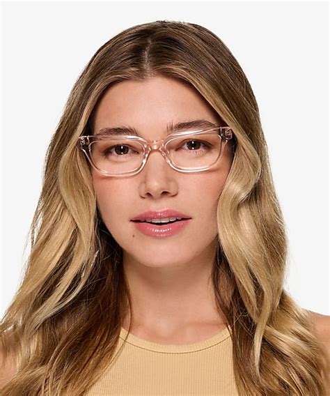 Liz Rectangle Crystal Nude Glasses For Women Eyebuydirect