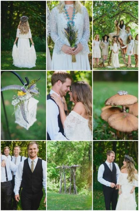 Romantic Boho Wedding With Cool Bridal Party Style Weddbook