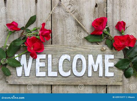 Welcome Heart Sign With Roses And Daisy Wood Door Or Wall Hanging Home