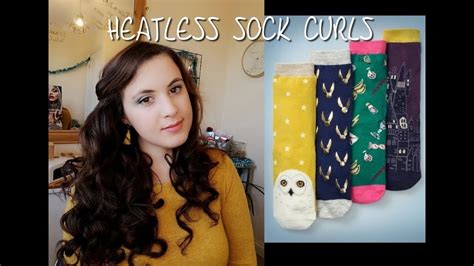 How To Easy Heatless Overnight Curls With Socks Wow Youtube