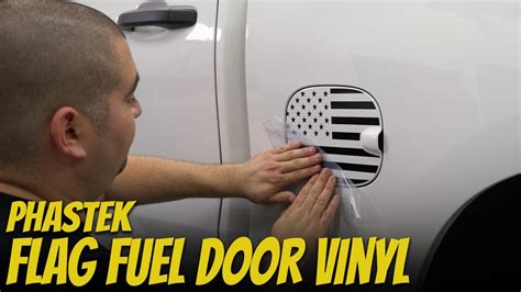 Chevy SIlverado American Flag Fuel Door Vinyl Phastek Install YouTube