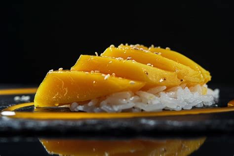 Mango Sticky Rice Riz gluant à la mangue HapiyaThaï