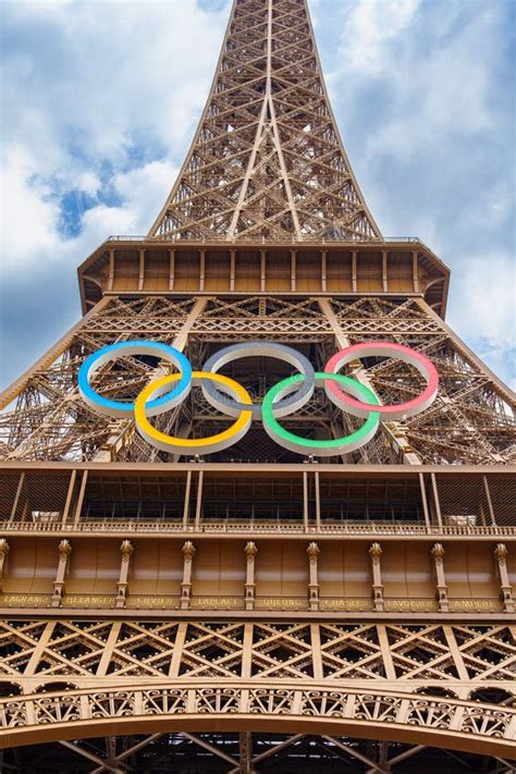 July France Paris Olympic Games Eiffel Tower With Olympic