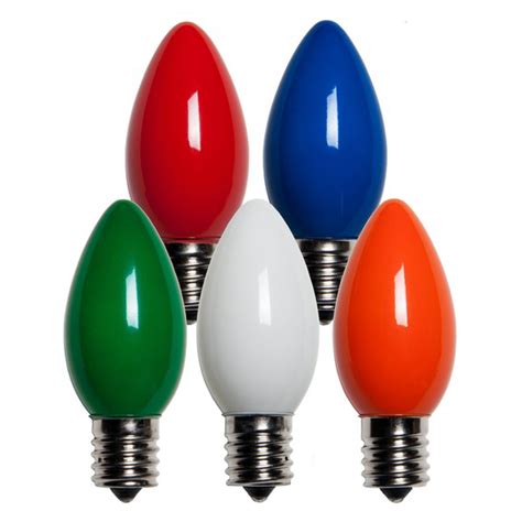 C9 Christmas Light Bulb - C9 Multicolor Christmas Light Bulbs, Opaque