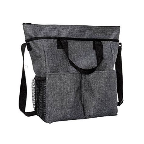 Thirty One Thirty One Crossbody Organizing Tote In Charcoal Crosshatch