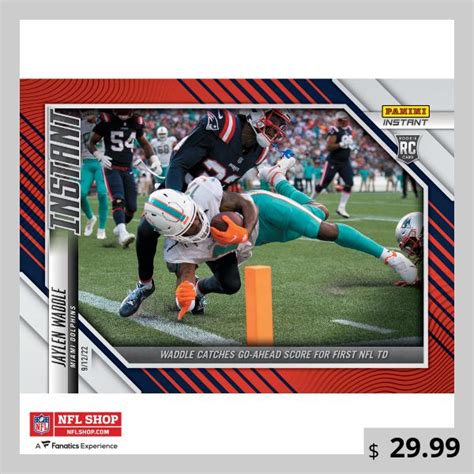 Miami Dolphins Jaylen Waddle Fanatics Exclusive Parallel Panini Instant