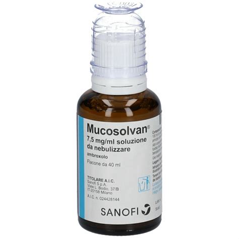 Mucosolvan Soluzione Da Nebulizzare 7 5 Mg Ml Flacone 40 Ml