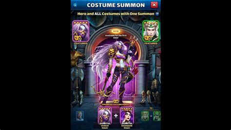 Empires And Puzzles X Costumes Summons Youtube