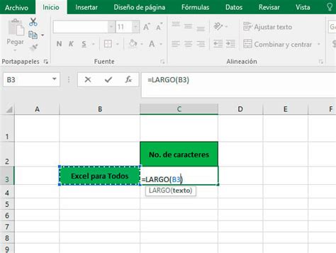 Contar Caracteres En Excel Excel Para Todos