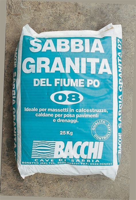 Sabbia Di Fiume SABBIA GRANITA Bacchi Edilportale