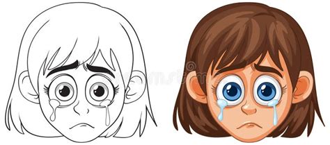 Sad Girl Big Eyes Stock Illustrations 346 Sad Girl Big Eyes Stock