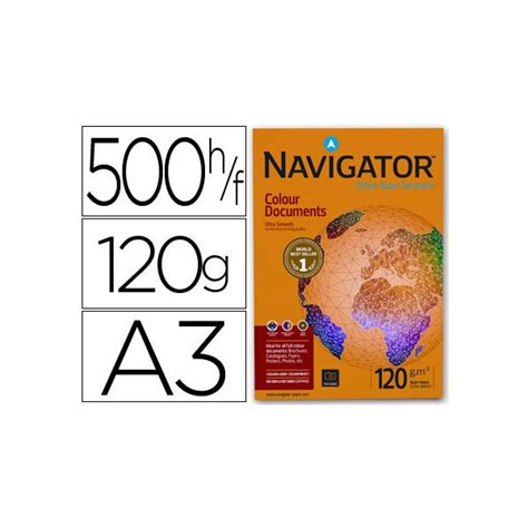 Navigator Resma 500 Fls Papel A3 120g Colour Documents Kuantokusta