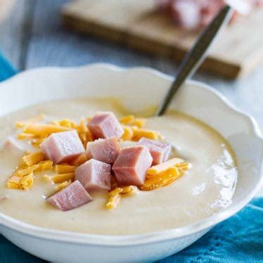 Cauliflower Soup With Ham And Cheese Taste And Tell