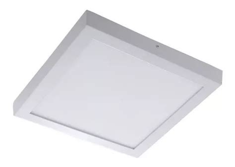 Panel Plafon Led Aplicar Cuadrado W Blanco Neutro X Cm Color