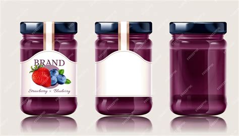 Premium Vector 3d Mixed Fruit Jam Package Design