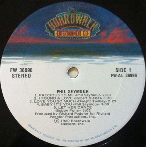 Phil Seymour Phil Seymour Vinyl Lp Canadian Pressing Record