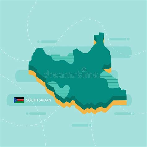 South Sudan Map Design Blue Circle White Background With South Sudan